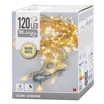 Koopman Outdoor Electric Garland 120 LED 12m Warm White in Assortment - buy, prices for NOVUS - photo 1