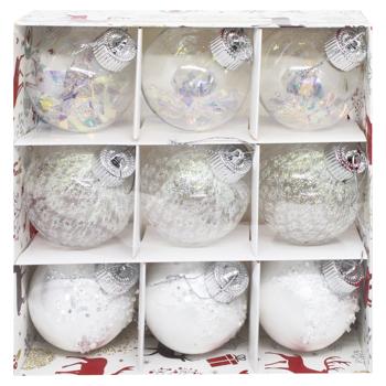 Christmas Tree Balls 8cm 9pcs