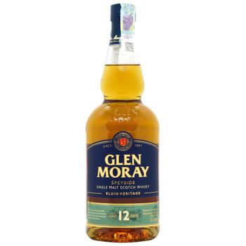 Віскі Glen Moray 12yo 40% 0,7л + 2 келихи коробка - купить, цены на ULTRAMARKET - фото 2