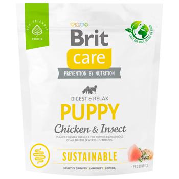 Brit Care Sustainable Dry Food with Chicken and Insects for Puppies of All Breeds 1kg - buy, prices for MasterZoo - photo 1