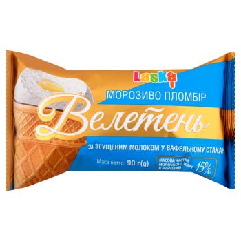Мороженое Laska Великан со сгущенным молоком 90г - купить, цены на Таврия В - фото 1
