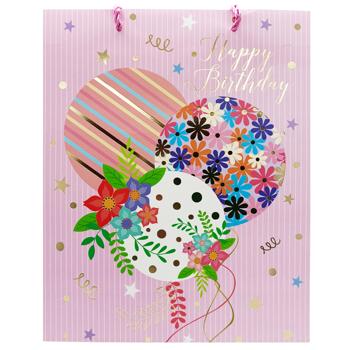 Пакет подарунковий паперовий 31*25*12см 737M-5985 - купити, ціни на КОСМОС - фото 1