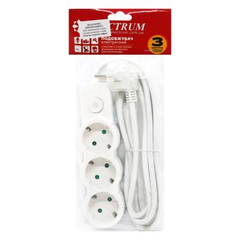 Electrum Extension Cable with Grounded Contact and Switch C-ES-1538 PP OSB-3ES 3 sockets 3m - buy, prices for MegaMarket - photo 1