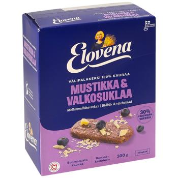 Галети вівсяні Elovena чорниця та білий шоколад 300 г - купить, цены на Эпицентр FOOD - фото 1