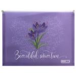 Папка-конверт на zip-блискавці Buromax Arabeski фіолетова А4