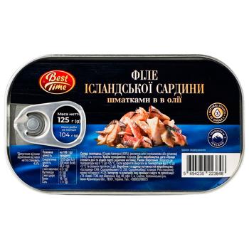 Best Time Sardine Pieces in Oil 125g - buy, prices for Supermarket "Kharkiv" - photo 3