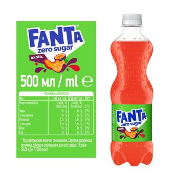 Напиток газированный Fanta Exotic Zero Sugar 0,5л - купить, цены на Идеал - фото 2