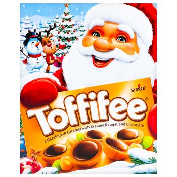 Storck Toffifee Christmas and New Year Candies with Hazelnuts in Soft Caramel 250g - buy, prices for Supermarket "Kharkiv" - photo 1