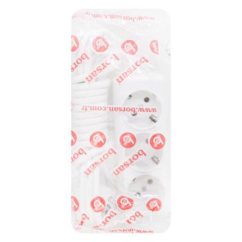 Borsan Extension Cord 3 Sockets with Grounding 3m