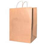 Brown Single-ply Paper Bag with Handles 320x150x420mm 25pcs