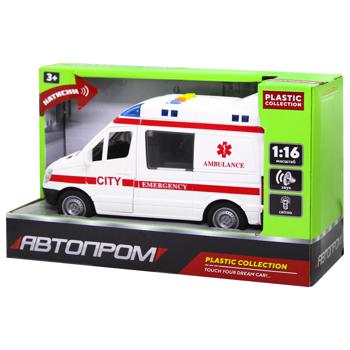 Avtoprom Ambulance 1:16 Toy Car with Sound and Light - buy, prices for COSMOS - photo 1