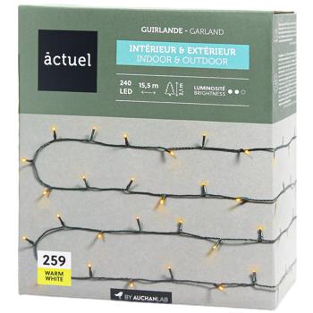 Actuel 240 LED Garland 9 programs 15.5m - buy, prices for Auchan - photo 1