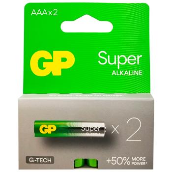 Batteries GP Super Alkaline 24A LR03 AAA 2pcs - buy, prices for Biotus - photo 3