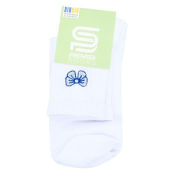 Шкарпетки Premier Socks підліткові високі р.23-25 білий з вишивкою - купити, ціни на ЕКО Маркет - фото 2