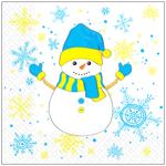 Margo Snowman Three-layer Napkins 33x33cm 18pcs