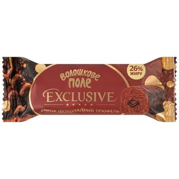 Voloshkove Pole Exclusive Chocolate Truffle Sweet Glazed Cheese with Filling 26% 36g - buy, prices for Auchan - photo 1