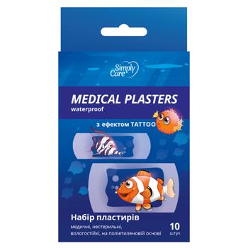 Simply Care Set of Children's Patches with Tattoo Effect 10pcs