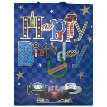 Пакет подарочный бумажный 30*39*12см - купить, цены на КОСМОС - фото 3