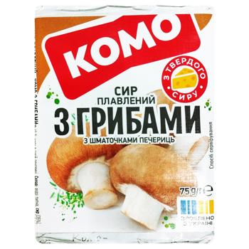 Сыр плавленый Комо с грибами 35% 75% 75г - купить, цены на Идеал - фото 1
