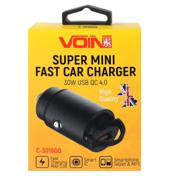 Voin Car Charger 30W 1USB QC4.0 12/24V