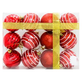 Merry Christmas PVC Ball Decoration 12pcs 6527-P1-235 - buy, prices for MegaMarket - photo 3