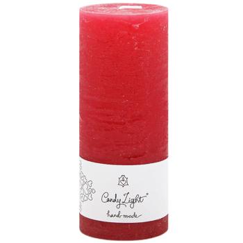 Candy Light Red Cylinder Candle 6x15cm