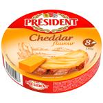 Сир плавлений President з ароматом Чеддеру 35% 140г