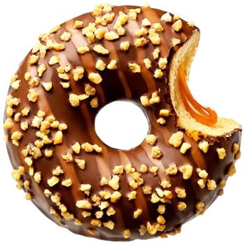 Донат Donut Worry Be Happy Nutty Zafari з карамелізованими горішкам 60г - купити, ціни на Auchan - фото 1