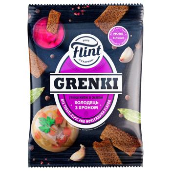 Грінки Flint житні зі смаком Холодець із хроном 100г - купити, ціни на Grono - фото 1