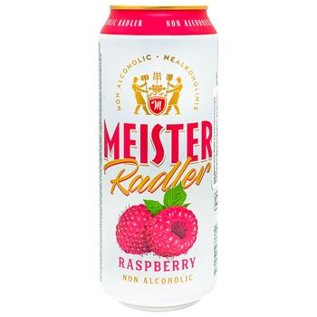 Пиво Meister Radler Raspberry с малиновым лимонадом безалкогольное 0,5л - купить, цены на Чудо Маркет - фото 1
