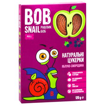 Цукерки Bob Snail яблуко-смородина 120г - купити, ціни на МегаМаркет - фото 1