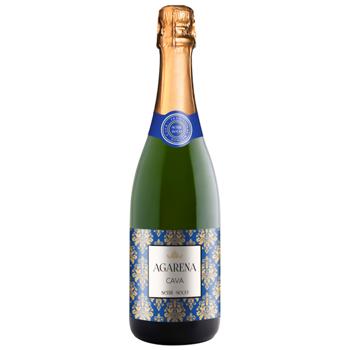Вино игристое Agarena Cava Semi-Seco белое полусухое 11,5% 0,75л - купить, цены на Чудо Маркет - фото 1