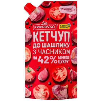 Кетчуп Pripravka к шашлыку с чесноком 250г - купить, цены на Чудо Маркет - фото 1