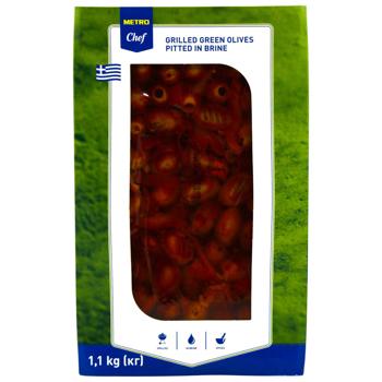 Оливки гриль Metro Chef без косточки в рассоле 1,1кг - купить, цены на METRO - фото 3