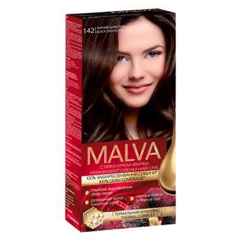 Крем-фарба для волосся стійка MALVA Color Revive № 142 Чорний шоколад