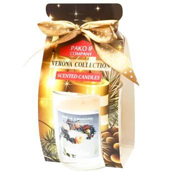 Свеча PAKO-IF Verona Collection Ваниль-мандарин в стекле