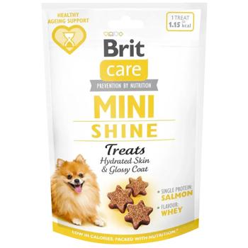 Brit Care Mini Shine Treats Salmon Dog Treats to Maintain Skin Hydration and Shiny Coat in Small Breed Dogs 50g - buy, prices for MasterZoo - photo 1