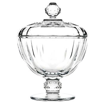 Конфетница Pasabahce Diamond на ножке с крышкой 280мл