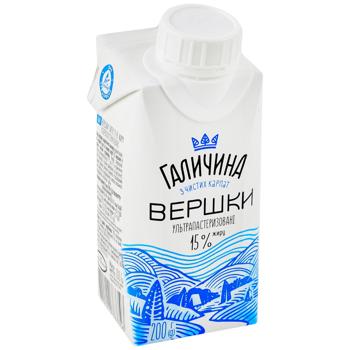 Galicia Ultra-pasteurized Cream 15% 200g - buy, prices for Ideal - photo 2