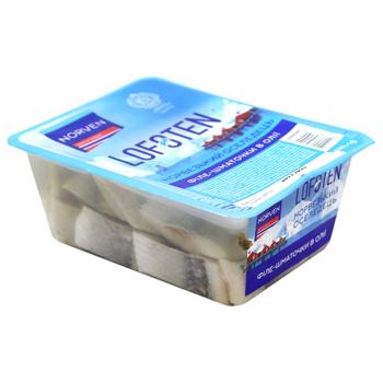 Оселедець Norven філе-шматочки в олії 500г - купити, ціни на - фото 2