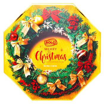 Конфеты Bolci Christmas Mix Octagon Box шоколадные ассорти пралине 198г - купить, цены на - фото 2