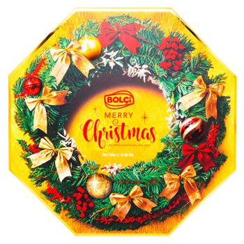 Цукерки Bolci Christmas Mix Octagon Box шоколадні асорті праліне 198г - купити, ціни на WINETIME - фото 2