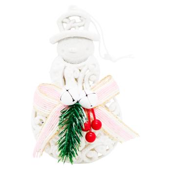 White Snowman Decoration 12cm 2417-187