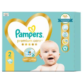 Підгузки Pampers Premium Care розмір 2 4-8кг 136шт - купити, ціни на METRO - фото 1