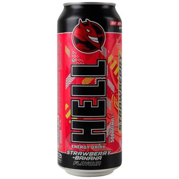 Hell Strawberry-Banana Energy Drink 0.5l - buy, prices for Ideal - photo 1