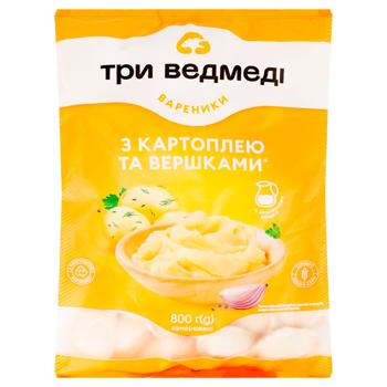 Three Bears Vareniki with Potato and Cream 800g - buy, prices for COSMOS - photo 1