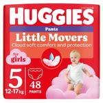 Подгузники-трусики Huggies Little Movers для девочек Pants 5 13-17кг 48шт