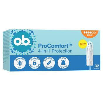Тампоны O.B.® ProComfort Super 32шт - купить, цены на За Раз - фото 1