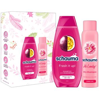 Schauma Fresh It Up Shampoo 400ml + Dry Shampoo Schauma Hi Lovely! 150ml Gift Set - buy, prices for COSMOS - photo 2