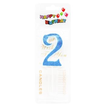 Number 2 Cake Candle with Glitter - buy, prices for Tavria V - photo 2